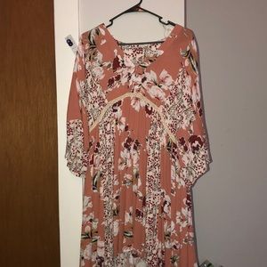 Coral flower dress